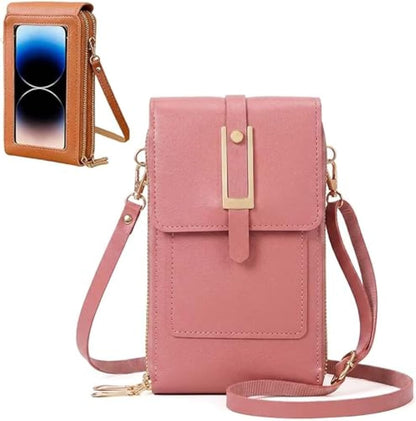 Gx Beauty Touchscreen Phone Crossbody Bag for Women, Anti-Theft Leather Bag for Travel Daily