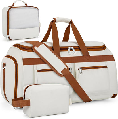 Convertible Garment Duffel Bags for Travel - Carry on Garment Duffle with Toiletry Bag Storage Bag Large Travel Duffel Bag 2 in 1 Hanging Suit Bag Weekender Bag for Men Women 3pcs Set