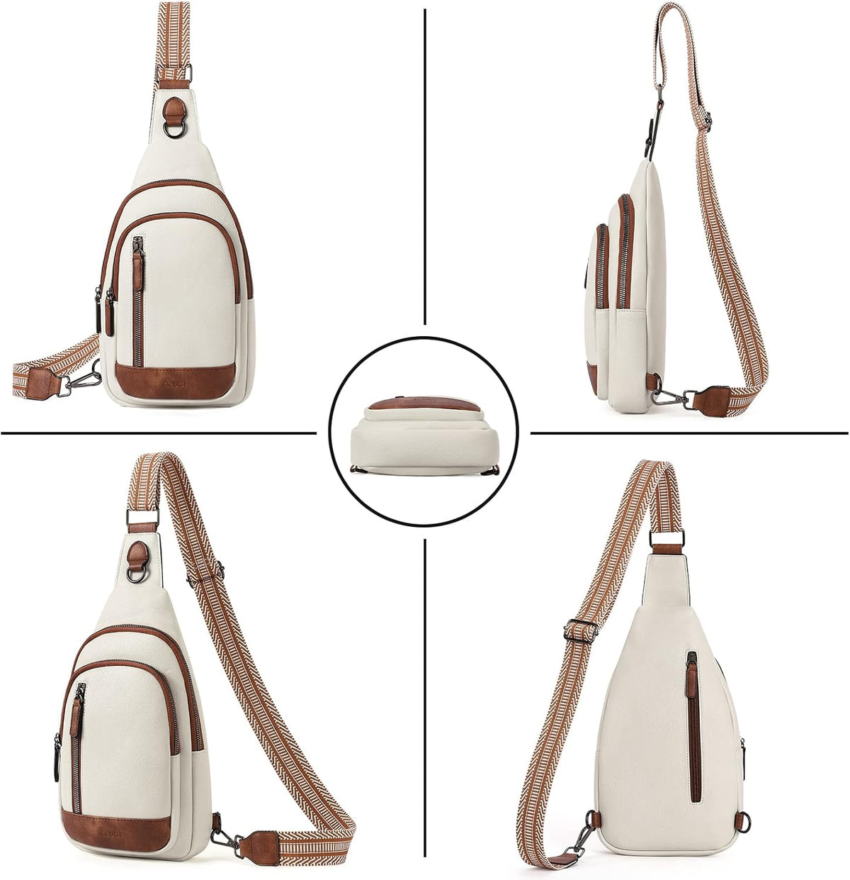 Crossbody Bags for Women Men,Leather Sling Bag Cross Body Backpack for Woman Gifts for Women Birthday Unique