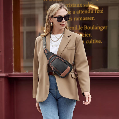 Crossbody Bags for Women Men,Leather Sling Bag Cross Body Backpack for Woman Gifts for Women Birthday Unique