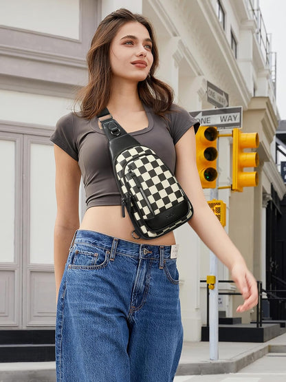 Crossbody Bags for Women Men,Leather Sling Bag Cross Body Backpack for Woman Gifts for Women Birthday Unique