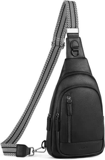 Crossbody Bags for Women Men,Leather Sling Bag Cross Body Backpack for Woman Gifts for Women Birthday Unique