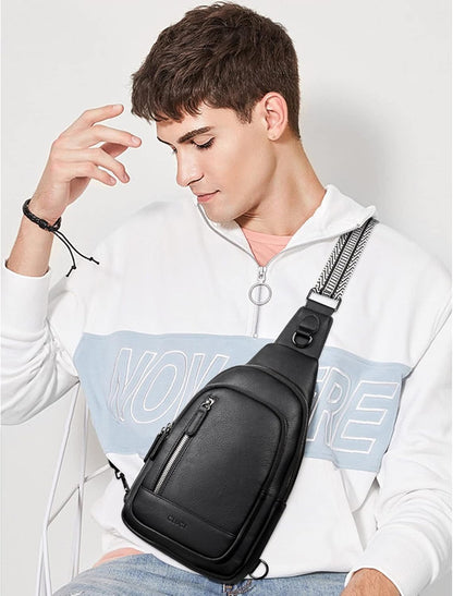 Crossbody Bags for Women Men,Leather Sling Bag Cross Body Backpack for Woman Gifts for Women Birthday Unique