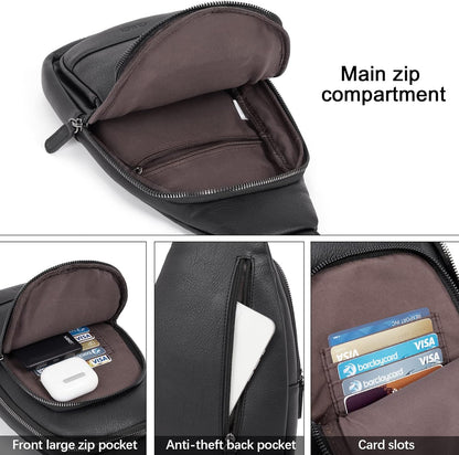 Crossbody Bags for Women Men,Leather Sling Bag Cross Body Backpack for Woman Gifts for Women Birthday Unique