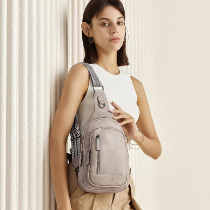 Crossbody Bags for Women Men,Leather Sling Bag Cross Body Backpack for Woman Gifts for Women Birthday Unique