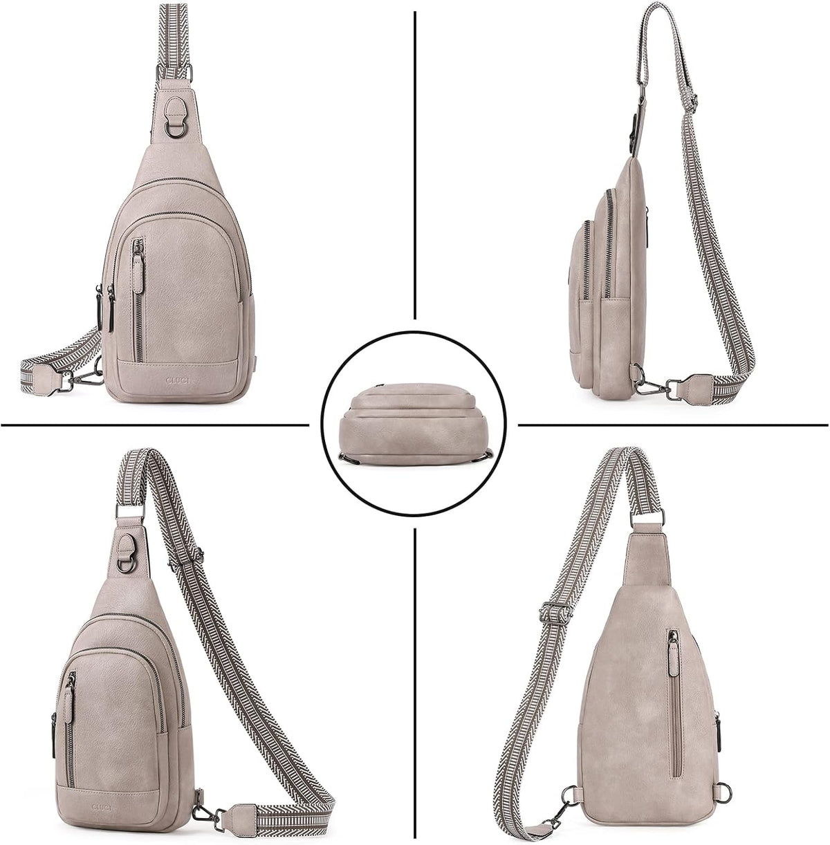 Crossbody Bags for Women Men,Leather Sling Bag Cross Body Backpack for Woman Gifts for Women Birthday Unique