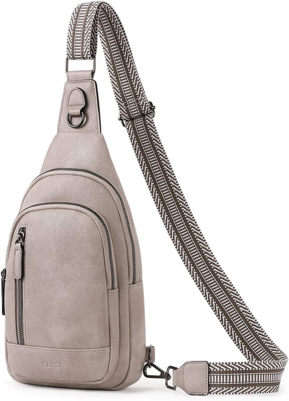 Crossbody Bags for Women Men,Leather Sling Bag Cross Body Backpack for Woman Gifts for Women Birthday Unique