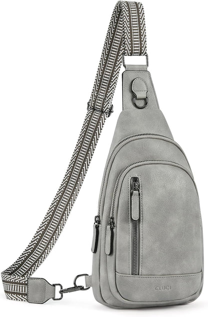 Crossbody Bags for Women Men,Leather Sling Bag Cross Body Backpack for Woman Gifts for Women Birthday Unique