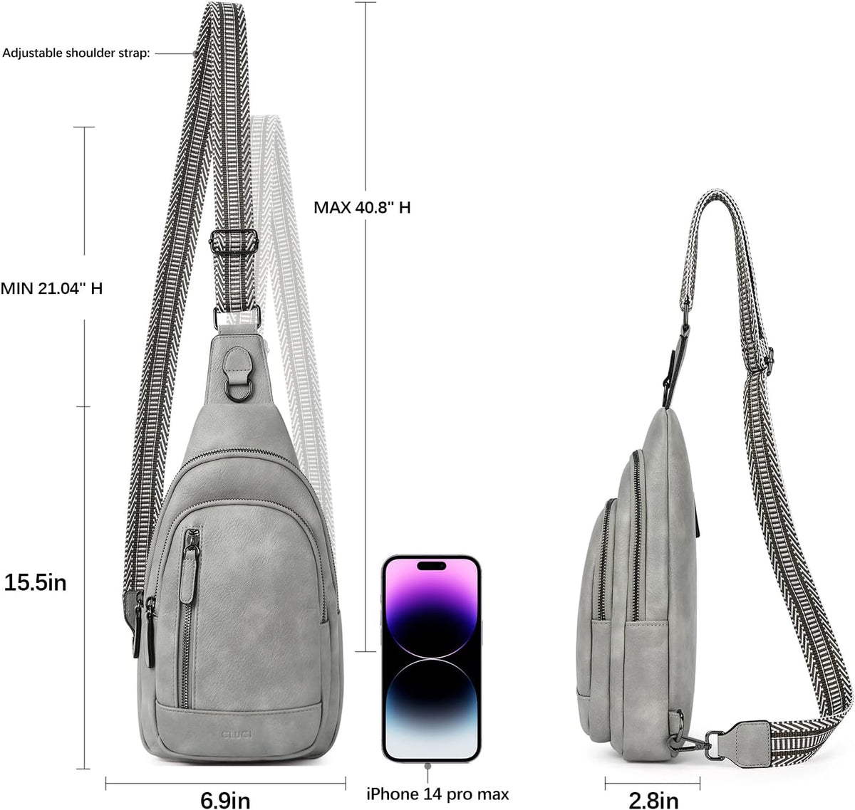 Crossbody Bags for Women Men,Leather Sling Bag Cross Body Backpack for Woman Gifts for Women Birthday Unique