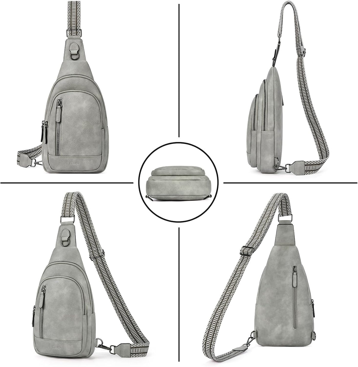 Crossbody Bags for Women Men,Leather Sling Bag Cross Body Backpack for Woman Gifts for Women Birthday Unique