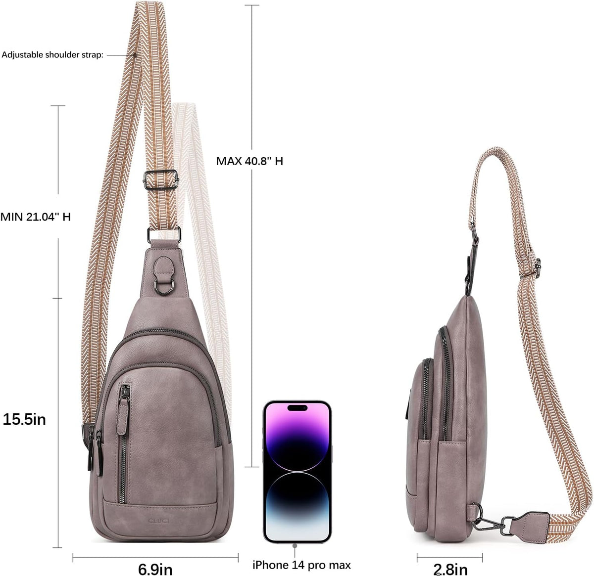 Crossbody Bags for Women Men,Leather Sling Bag Cross Body Backpack for Woman Gifts for Women Birthday Unique