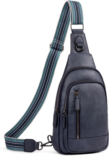 Crossbody Bags for Women Men,Leather Sling Bag Cross Body Backpack for Woman Gifts for Women Birthday Unique