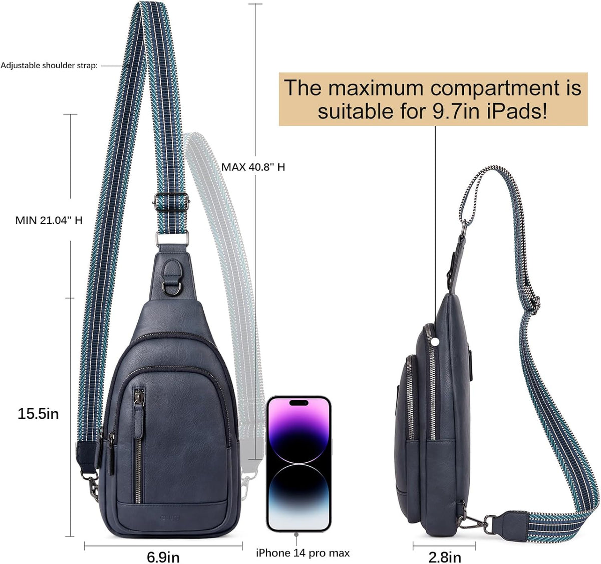 Crossbody Bags for Women Men,Leather Sling Bag Cross Body Backpack for Woman Gifts for Women Birthday Unique