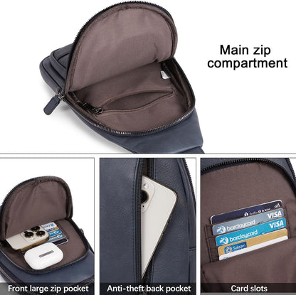 Crossbody Bags for Women Men,Leather Sling Bag Cross Body Backpack for Woman Gifts for Women Birthday Unique