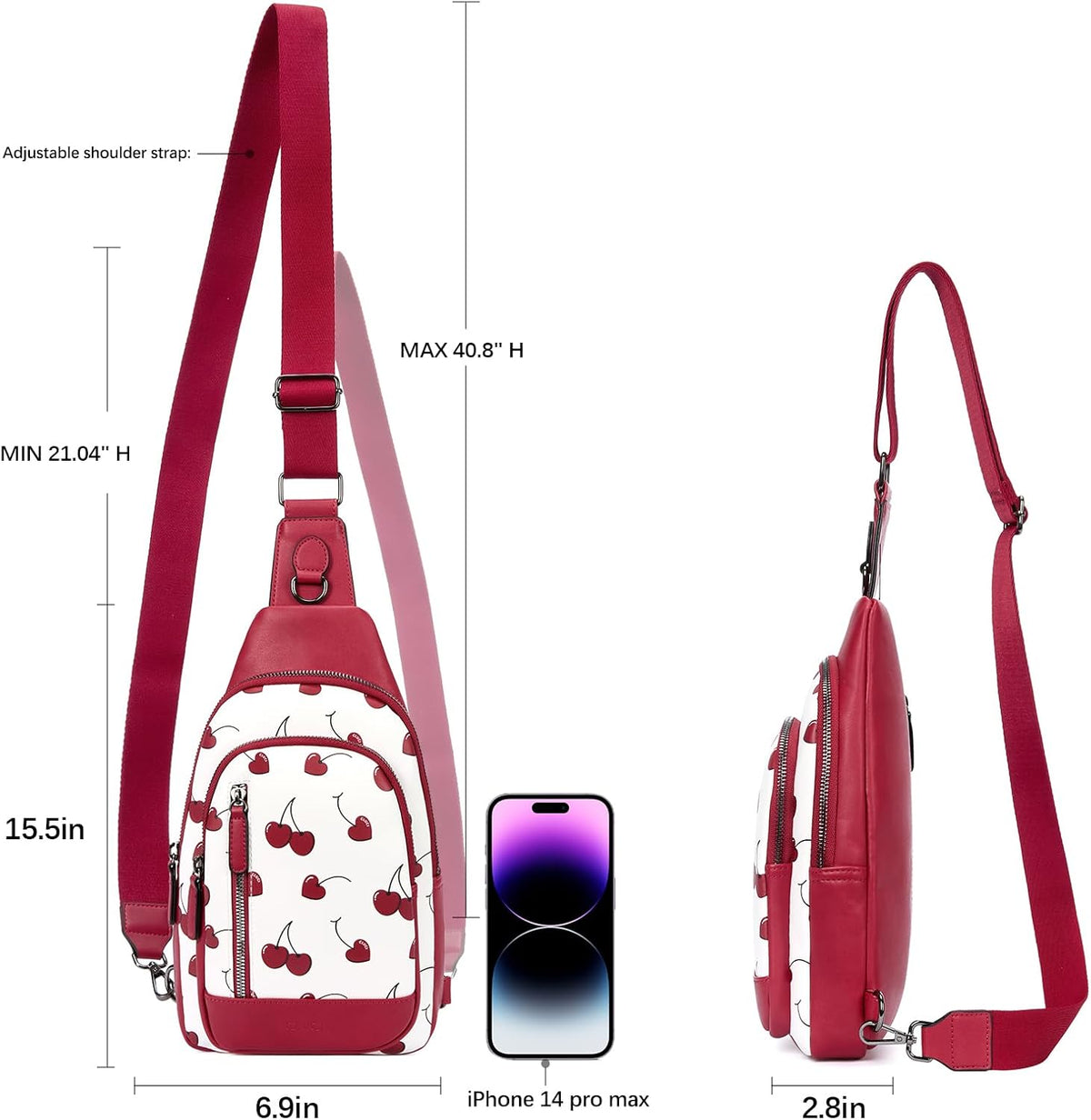 Crossbody Bags for Women Men,Leather Sling Bag Cross Body Backpack for Woman Gifts for Women Birthday Unique