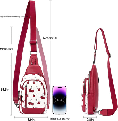 Crossbody Bags for Women Men,Leather Sling Bag Cross Body Backpack for Woman Gifts for Women Birthday Unique