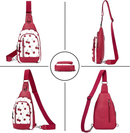 Crossbody Bags for Women Men,Leather Sling Bag Cross Body Backpack for Woman Gifts for Women Birthday Unique