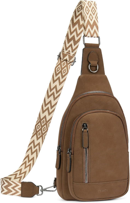 Crossbody Bags for Women Men,Leather Sling Bag Cross Body Backpack for Woman Gifts for Women Birthday Unique