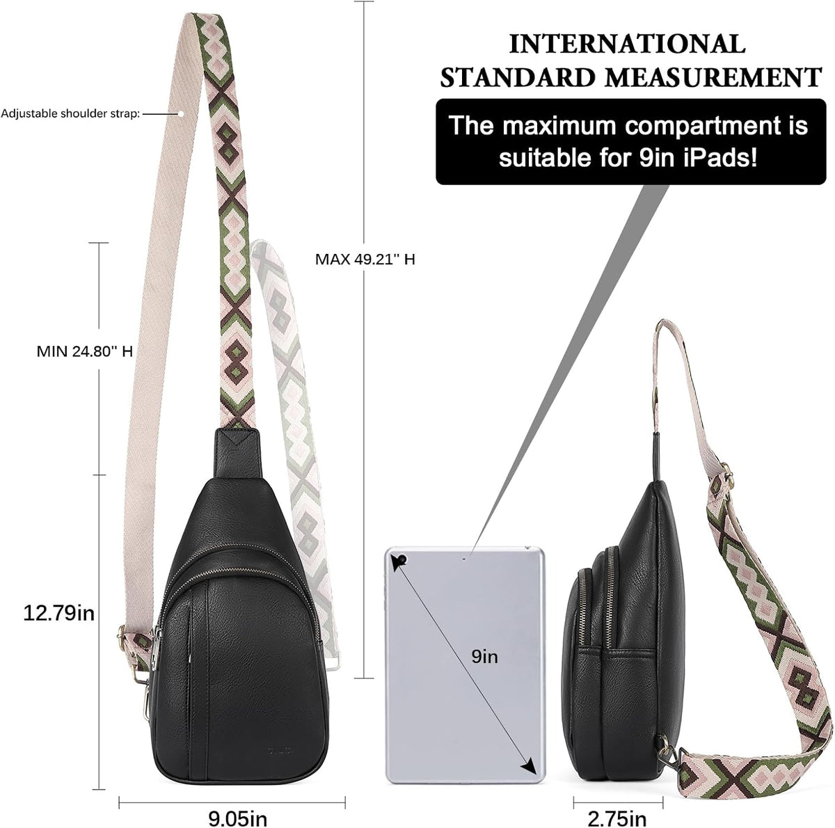 Crossbody Bags for Women Men,Leather Sling Bag Cross Body Backpack for Woman Gifts for Women Birthday Unique