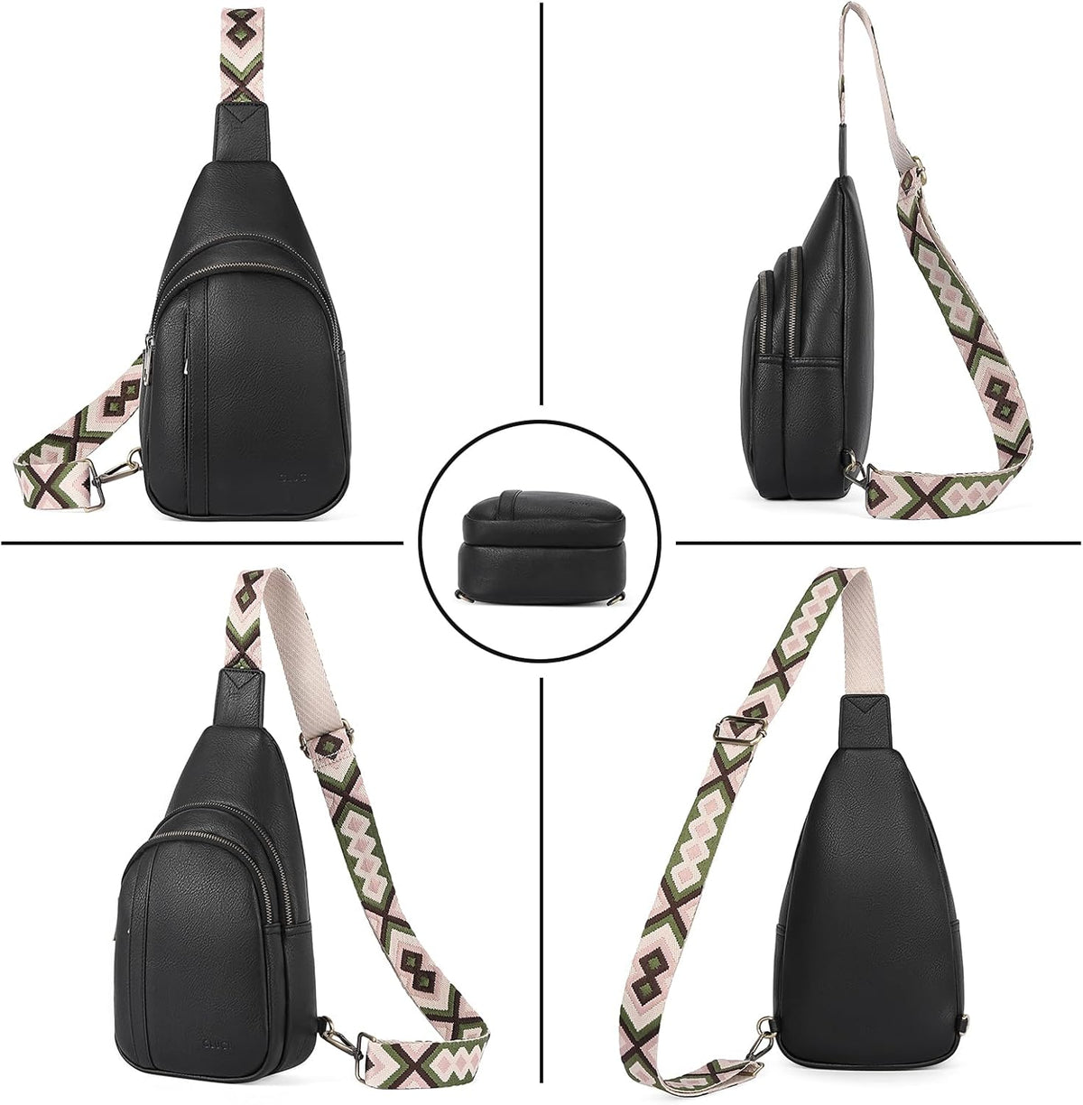 Crossbody Bags for Women Men,Leather Sling Bag Cross Body Backpack for Woman Gifts for Women Birthday Unique