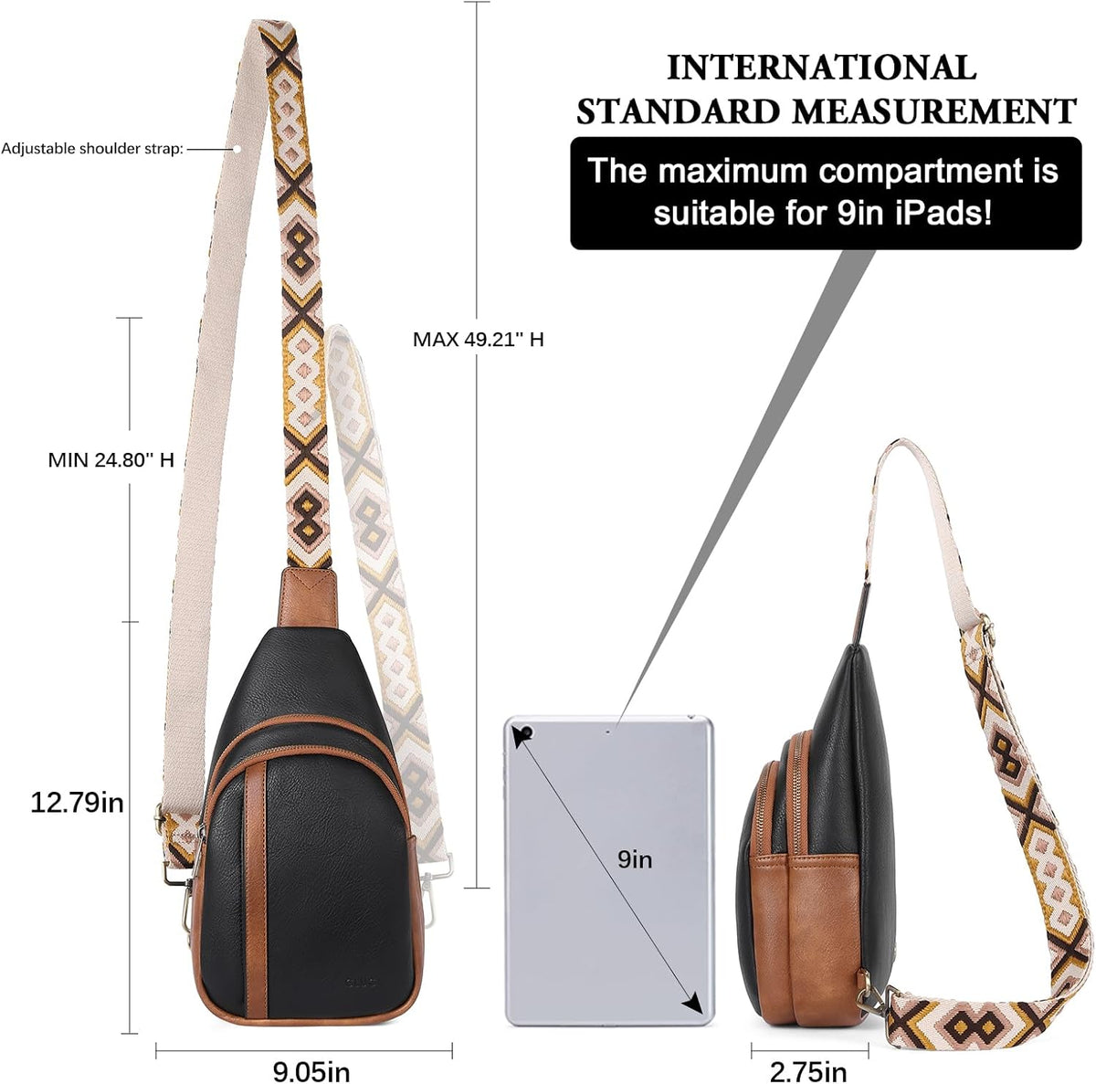 Crossbody Bags for Women Men,Leather Sling Bag Cross Body Backpack for Woman Gifts for Women Birthday Unique