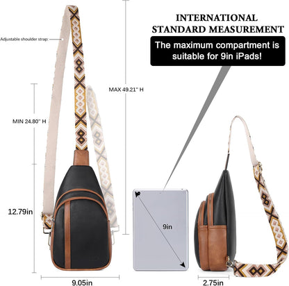 Crossbody Bags for Women Men,Leather Sling Bag Cross Body Backpack for Woman Gifts for Women Birthday Unique