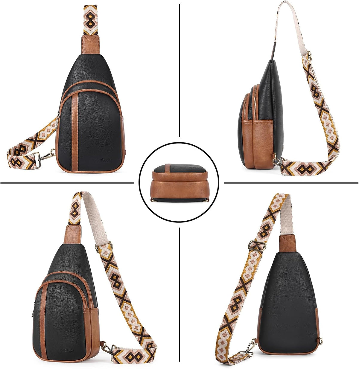 Crossbody Bags for Women Men,Leather Sling Bag Cross Body Backpack for Woman Gifts for Women Birthday Unique