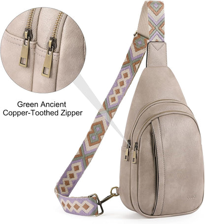 Crossbody Bags for Women Men,Leather Sling Bag Cross Body Backpack for Woman Gifts for Women Birthday Unique