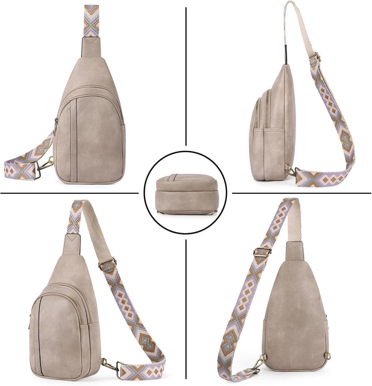 Crossbody Bags for Women Men,Leather Sling Bag Cross Body Backpack for Woman Gifts for Women Birthday Unique