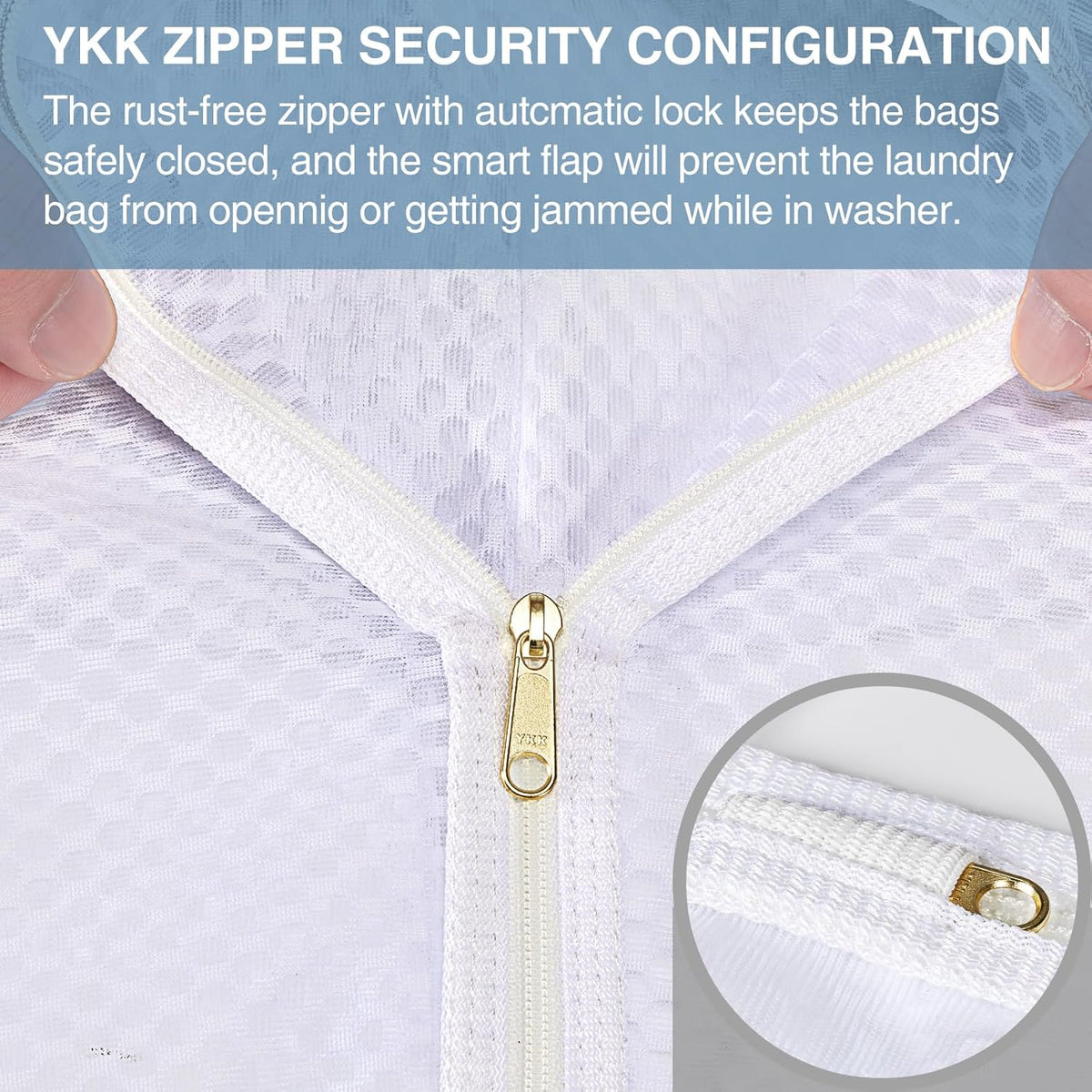 Honeycomb Mesh Laundry Bags 4 Pack (2L+2M), Durable Washing Bags with Auto-Lock Zippers, Heavy Duty Mesh Wash Bags for Delicates, Lingerie, Bra, Sock, Travel Storage Organizer
