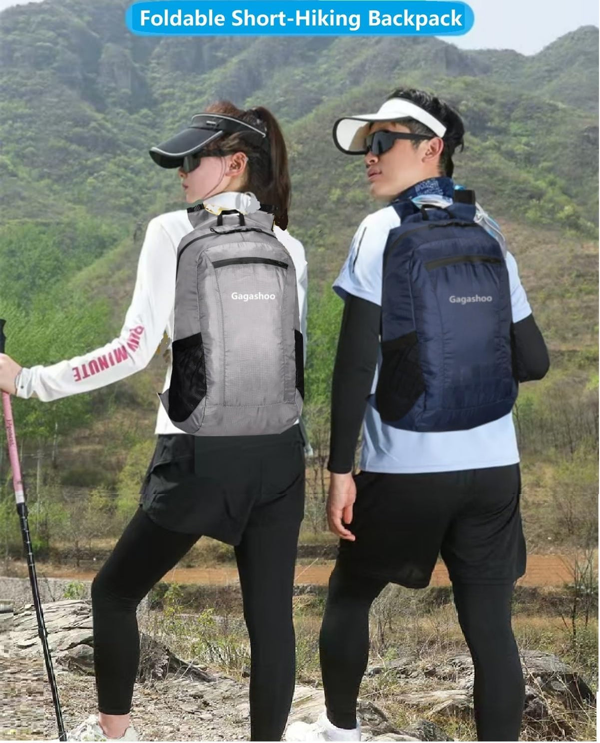 Ultra Foldable Hiking Daypack，Packable Backpack Travel, Gray | Small Lightweight Collapsible Back Pack for Women Men ,Skin Casual Camping Cycling Outdoor Day Bags Useful,Wear-Resistant