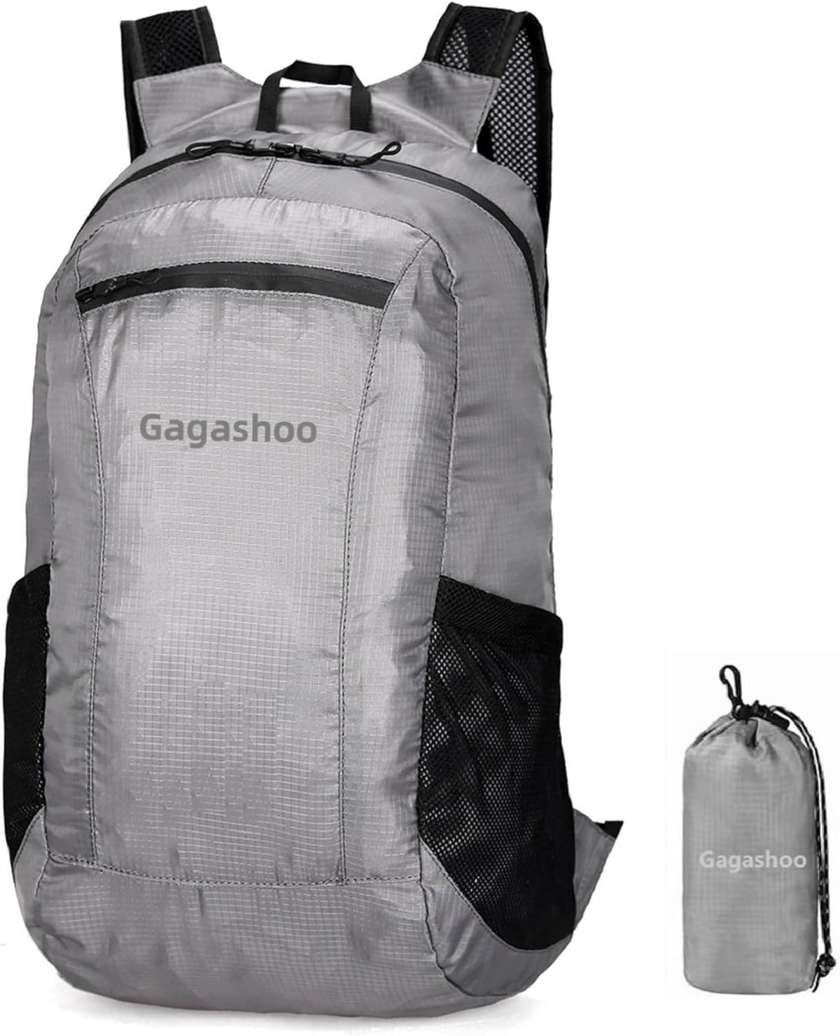 Ultra Foldable Hiking Daypack，Packable Backpack Travel, Gray | Small Lightweight Collapsible Back Pack for Women Men ,Skin Casual Camping Cycling Outdoor Day Bags Useful,Wear-Resistant