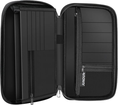 2500℉ Fireproof Family Passport Holder Upgraded Material | RFID Blocking Travel Passport Wallet with 2 Pockets,Travel Document Organizer Case for Passport,Card and Money