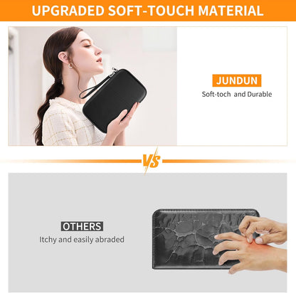 2500℉ Fireproof Family Passport Holder Upgraded Material | RFID Blocking Travel Passport Wallet with 2 Pockets,Travel Document Organizer Case for Passport,Card and Money