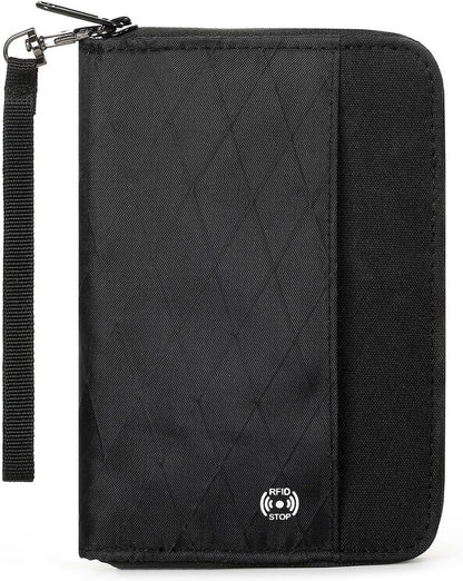 Travel Passport Wallet RFID Family Passport Holder with Hand Strap, Waterproof Travel Document Organizer for Credit Card, Boarding Pass, ID, Money, Flight Tickets OCE GEAR Series