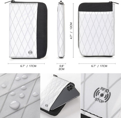 Travel Passport Wallet RFID Family Passport Holder with Hand Strap, Waterproof Travel Document Organizer for Credit Card, Boarding Pass, ID, Money, Flight Tickets OCE GEAR Series