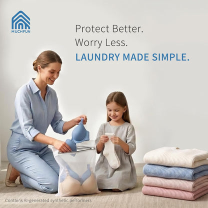 4Pcs Durable Fine Mesh Laundry Bags for Delicates 16 x 20 Inches | (4 Large)