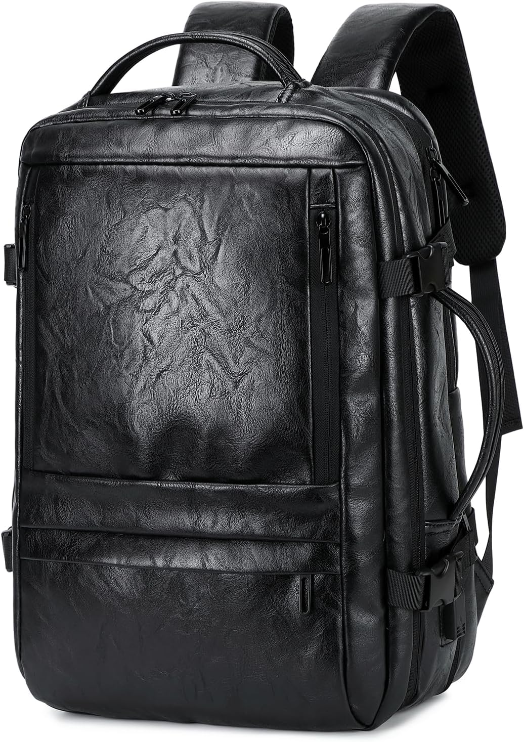 Carry On Backpack, 40L Expandable Travel Backpack with Laptop Compartment, Water Resistant Business Travel Bags Airline Approved for Men Women Weekend Trip (Black)