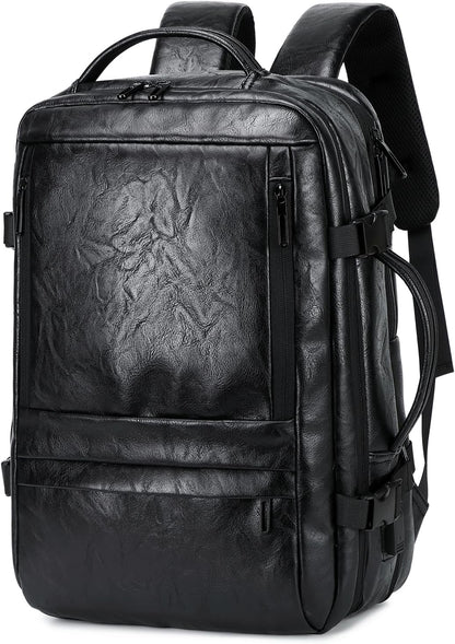 Carry On Backpack, 40L Expandable Travel Backpack with Laptop Compartment, Water Resistant Business Travel Bags Airline Approved for Men Women Weekend Trip (Black)
