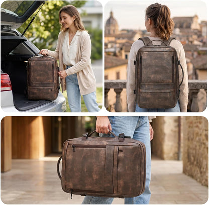 Carry On Backpack, 40L Expandable Travel Backpack with Laptop Compartment, Water Resistant Business Travel Bags Airline Approved for Men Women Weekend Trip (Black)