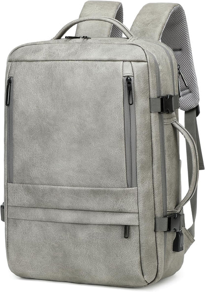Carry On Backpack, 40L Expandable Travel Backpack with Laptop Compartment, Water Resistant Business Travel Bags Airline Approved for Men Women Weekend Trip (Black)