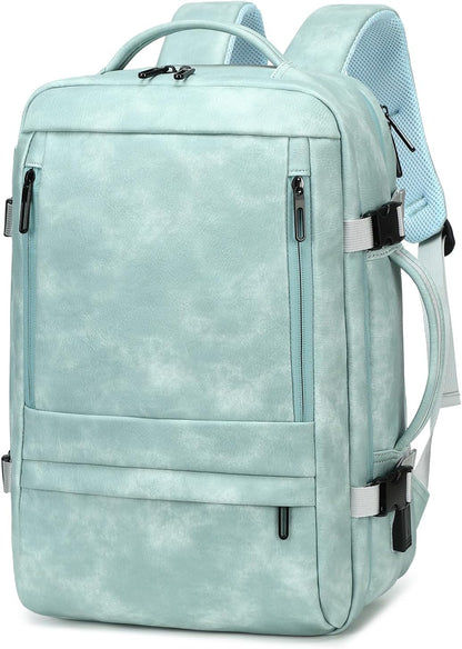 Carry On Backpack, 40L Expandable Travel Backpack with Laptop Compartment, Water Resistant Business Travel Bags Airline Approved for Men Women Weekend Trip (Black)
