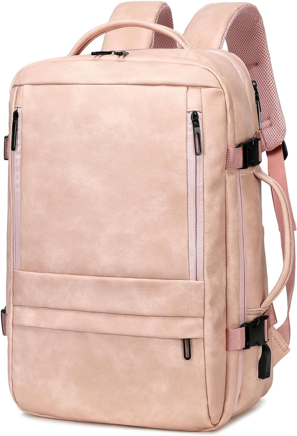 Carry On Backpack, 40L Expandable Travel Backpack with Laptop Compartment, Water Resistant Business Travel Bags Airline Approved for Men Women Weekend Trip (Black)