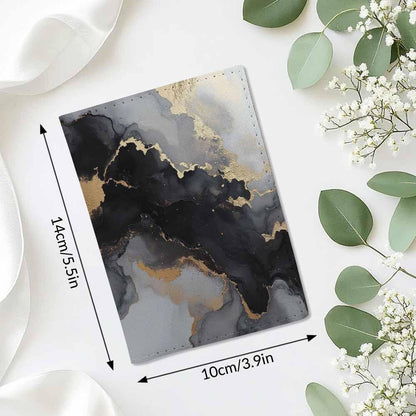 Foxes Passport Holder for Travel Cute Cartoon Animal PU Leather Passport Cover Wallet Cute Passport Card Holder for Women and Men