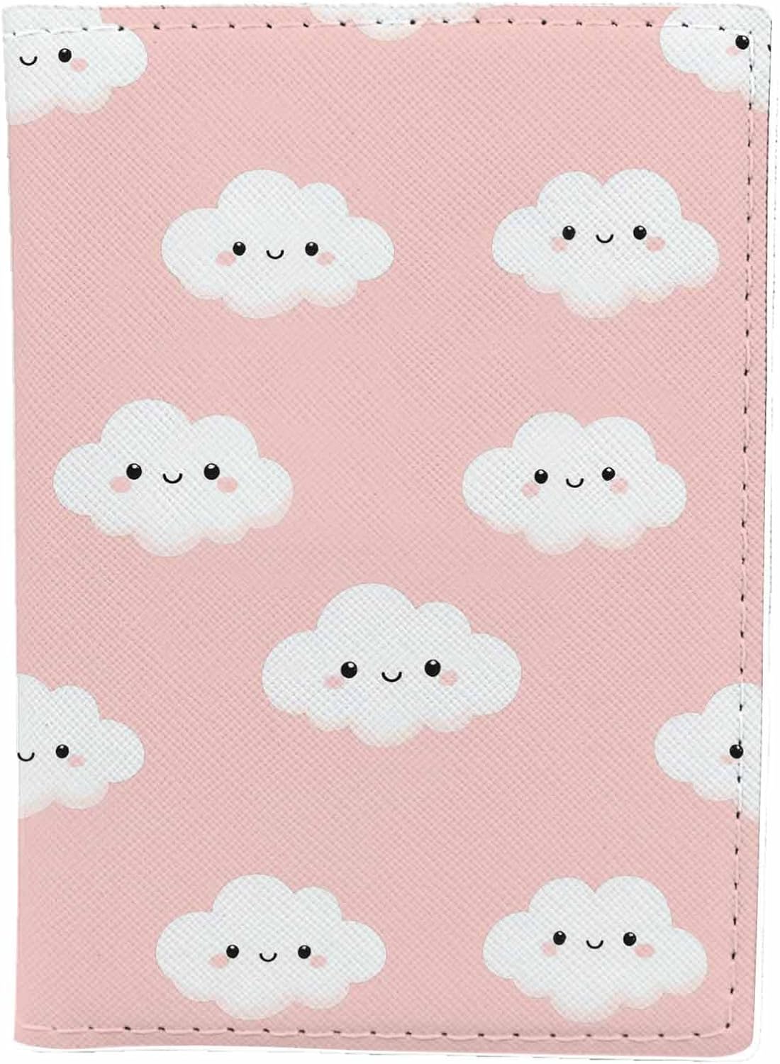 Foxes Passport Holder for Travel Cute Cartoon Animal PU Leather Passport Cover Wallet Cute Passport Card Holder for Women and Men