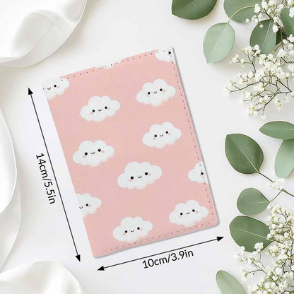 Foxes Passport Holder for Travel Cute Cartoon Animal PU Leather Passport Cover Wallet Cute Passport Card Holder for Women and Men
