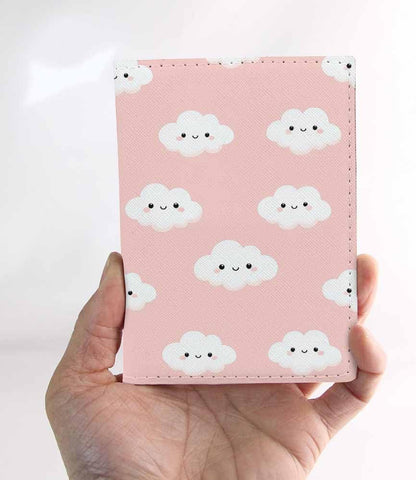 Foxes Passport Holder for Travel Cute Cartoon Animal PU Leather Passport Cover Wallet Cute Passport Card Holder for Women and Men