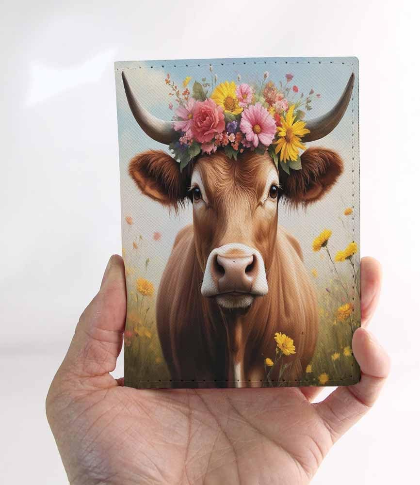 Foxes Passport Holder for Travel Cute Cartoon Animal PU Leather Passport Cover Wallet Cute Passport Card Holder for Women and Men