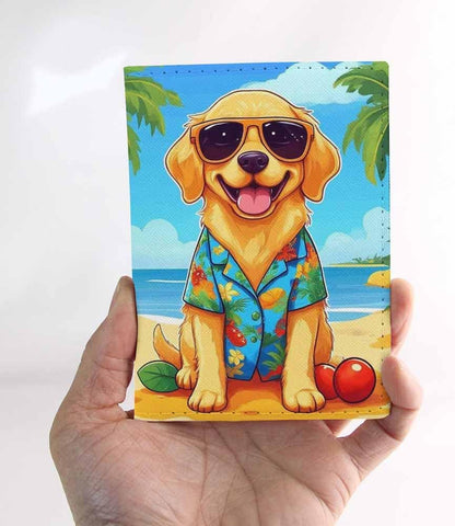 Foxes Passport Holder for Travel Cute Cartoon Animal PU Leather Passport Cover Wallet Cute Passport Card Holder for Women and Men