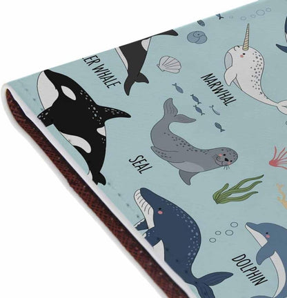 Foxes Passport Holder for Travel Cute Cartoon Animal PU Leather Passport Cover Wallet Cute Passport Card Holder for Women and Men